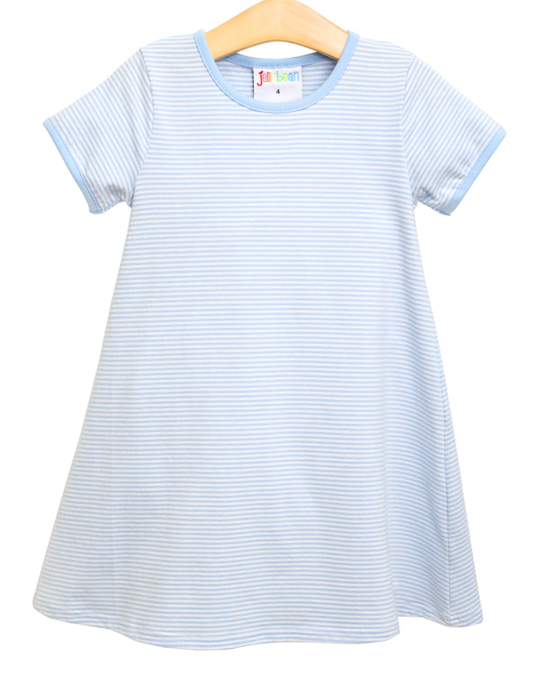 Sarah Dress- Light Blue Stripe