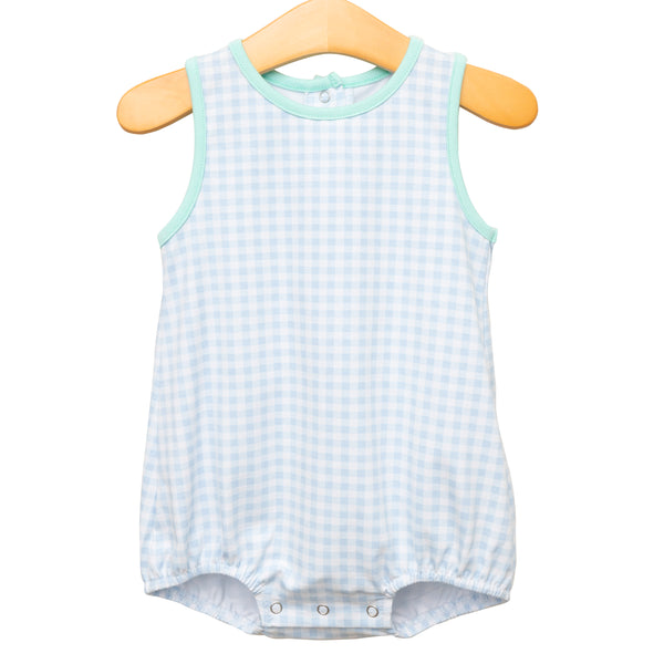 Avery Bubble- Blue Gingham and Mint