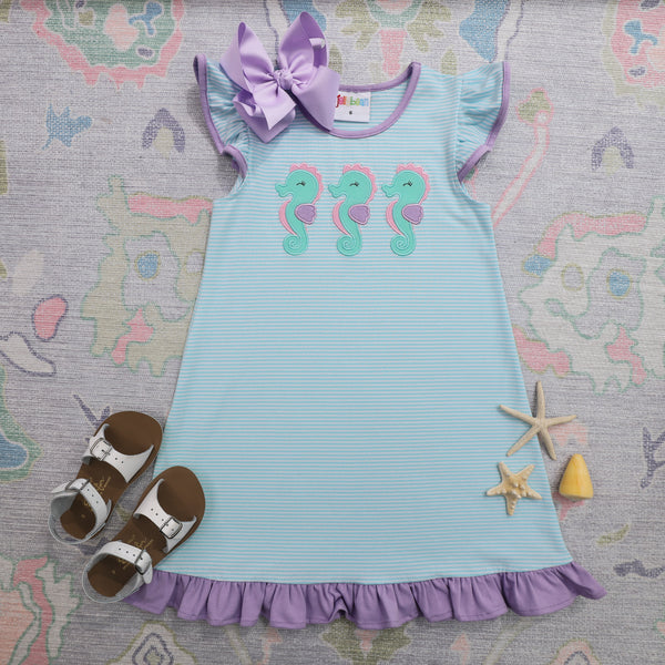 Seahorse Trio Flutter Dress