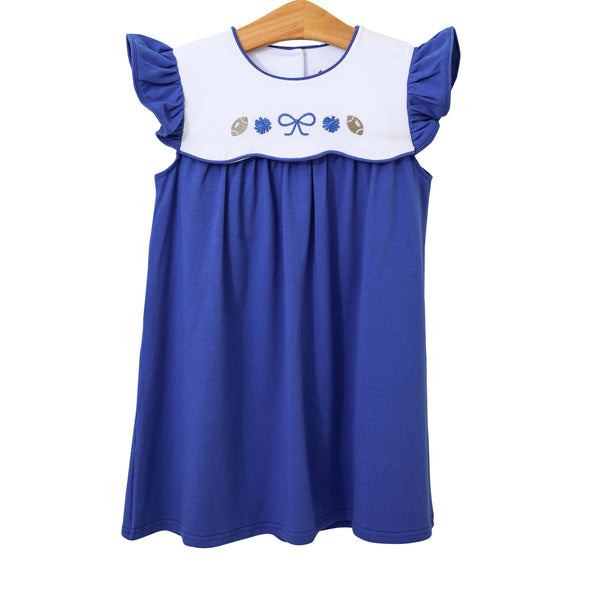 Team Spirit Scallop Dress- Royal Blue