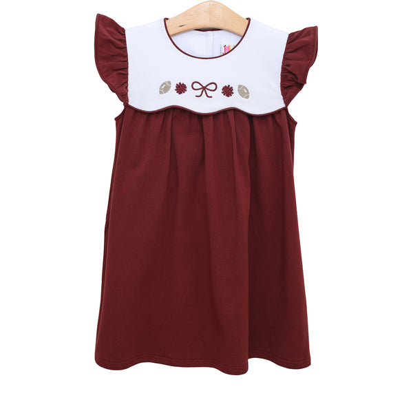 Team Spirit Scallop Dress- Maroon