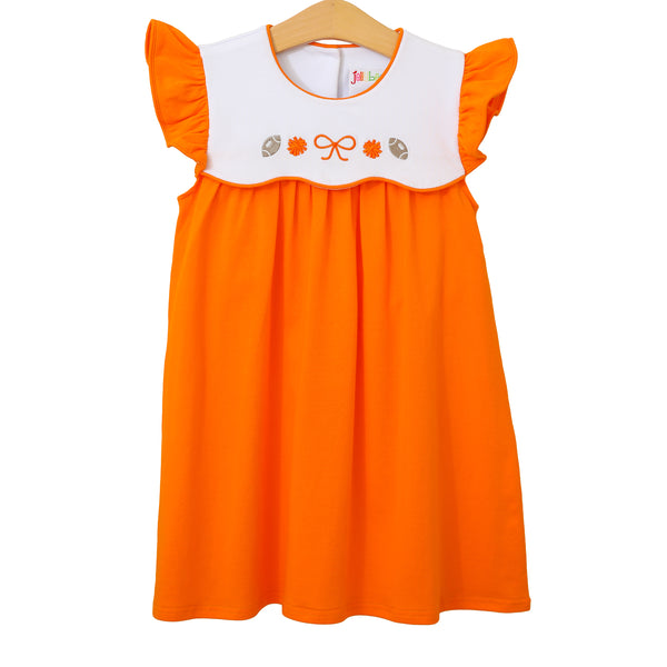 Team Spirit Scallop Dress- Orange