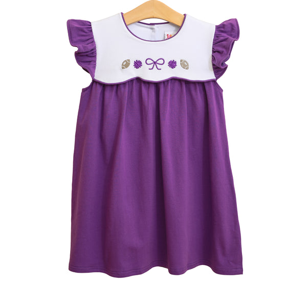 Team Spirit Scallop Dress- Purple