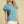 Round Neck French Terry Short Set- Dusty Blue