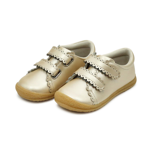 Marisa Scalloped Sneaker- Champagne