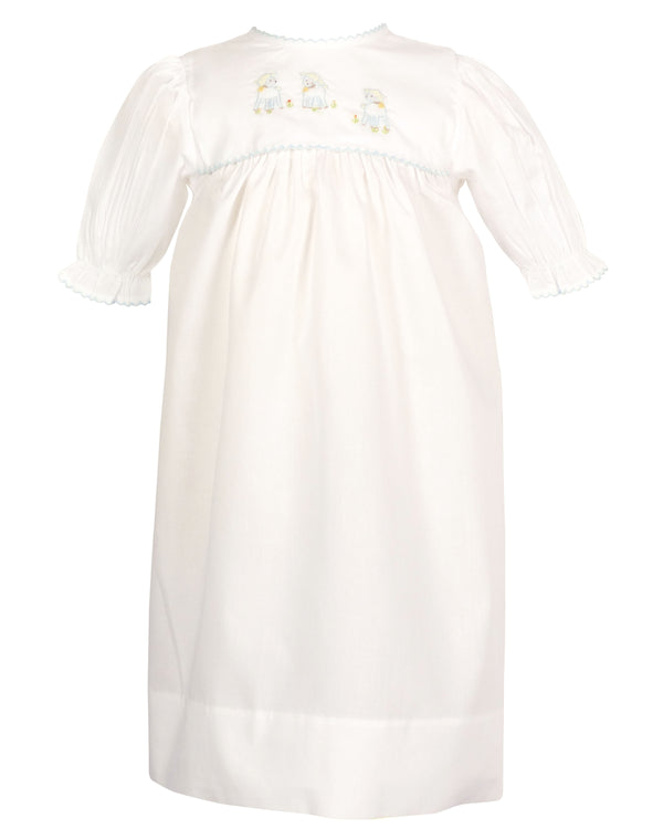 Lambikins Daygown & Diaper Cover- Woven Blue