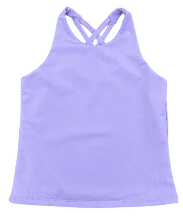 Cross Back Lavender Top