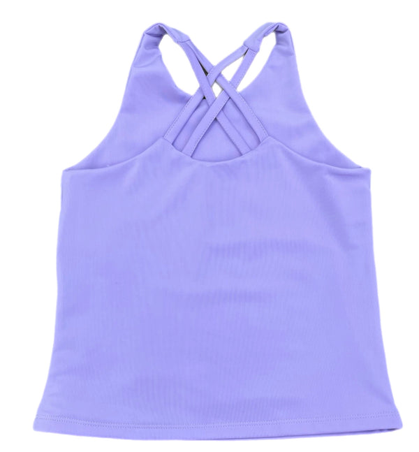 Cross Back Lavender Top