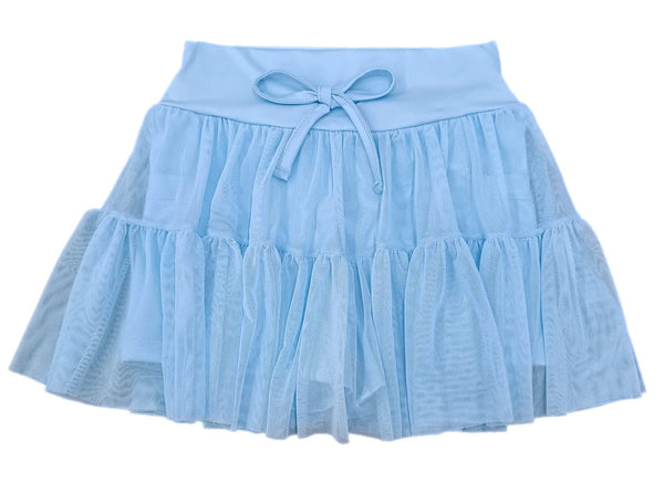 Light Blue Tiered Skort