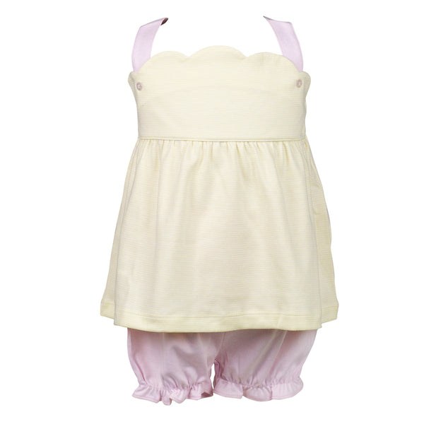 Yellow Striped Bloomer Set