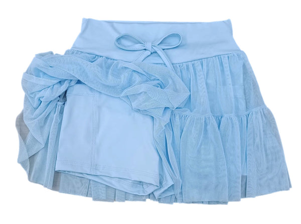 Light Blue Tiered Skort