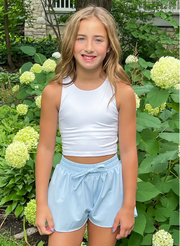 Light Blue Butterfly Shorts