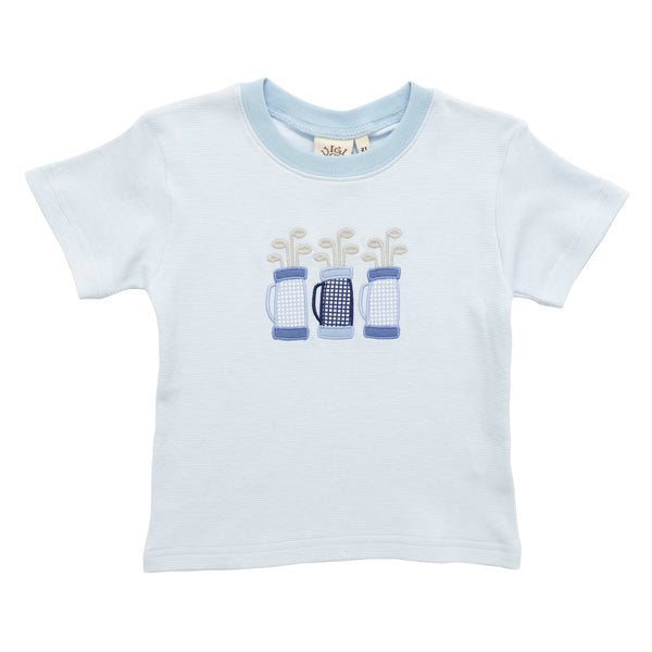 Golf Trio Shirt- Baby Blue Stripe