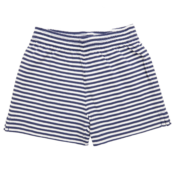 Dark Royal Stripe Jersey Shorts