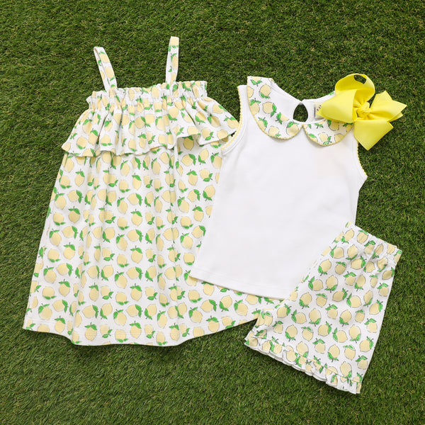 Lemon Print Peter Pan Blouse