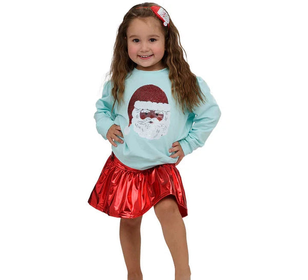 Holly Sweatshirt- Sequin Santa Claus