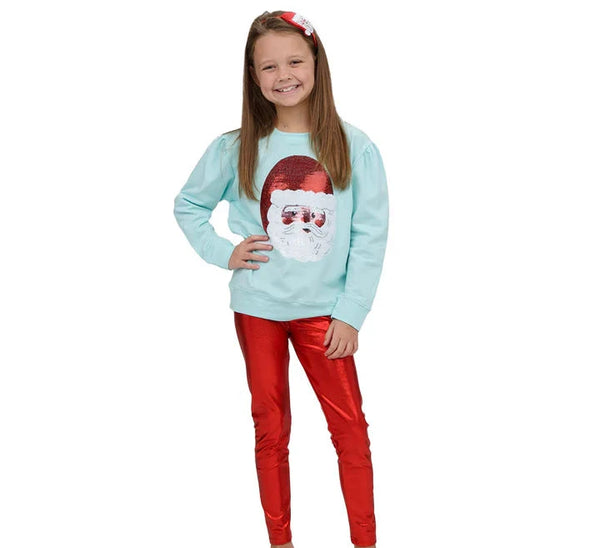 Holly Sweatshirt- Sequin Santa Claus