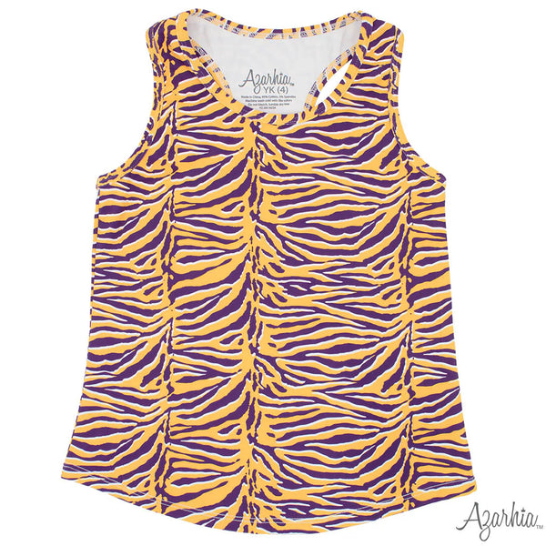 Racer Back Tank- Purple/Gold