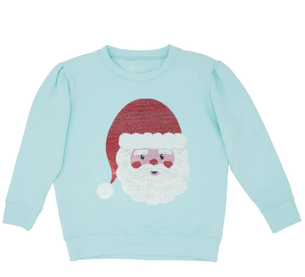 Holly Sweatshirt- Sequin Santa Claus