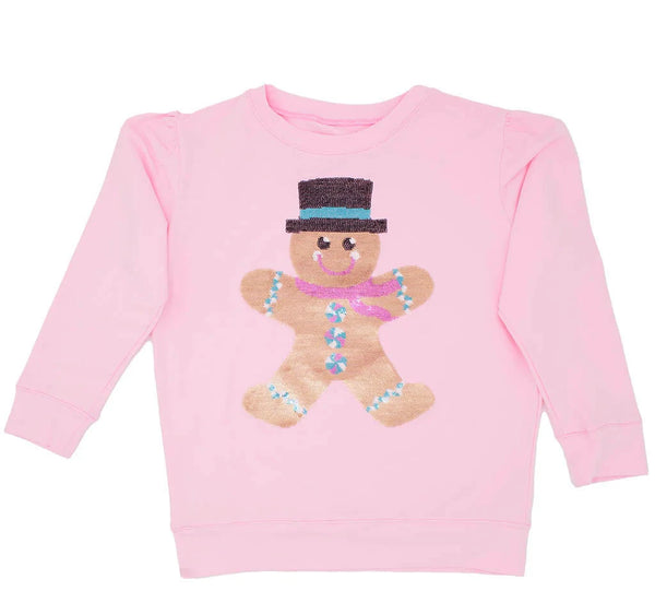 Holly Sweatshirt- Sequin Gingerbread