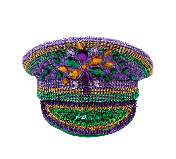 Mardi Gras Rhinestone Conductor Hat