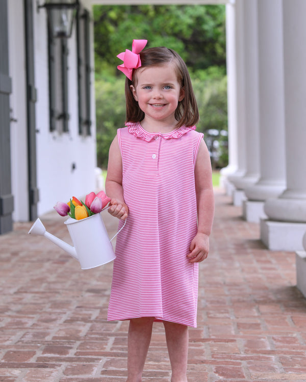 Nora Dress- Pink Stripe