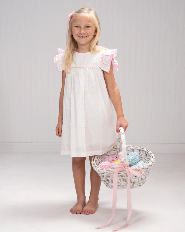 Tara Dress- Pastel Swiss Dot