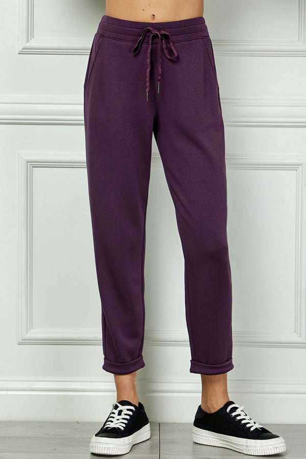 Soft Lounge Pants Set- Plum