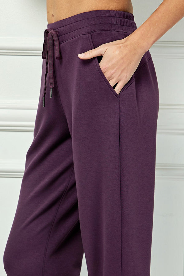 Soft Lounge Pants Set- Plum