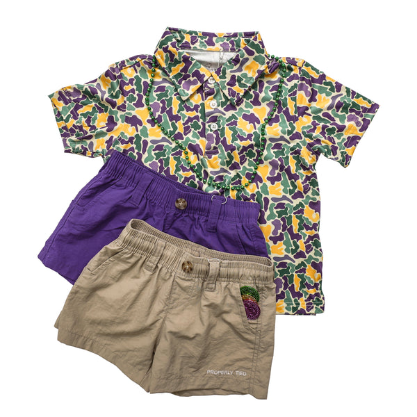 Inlet Polo- Mardi Gras Camo