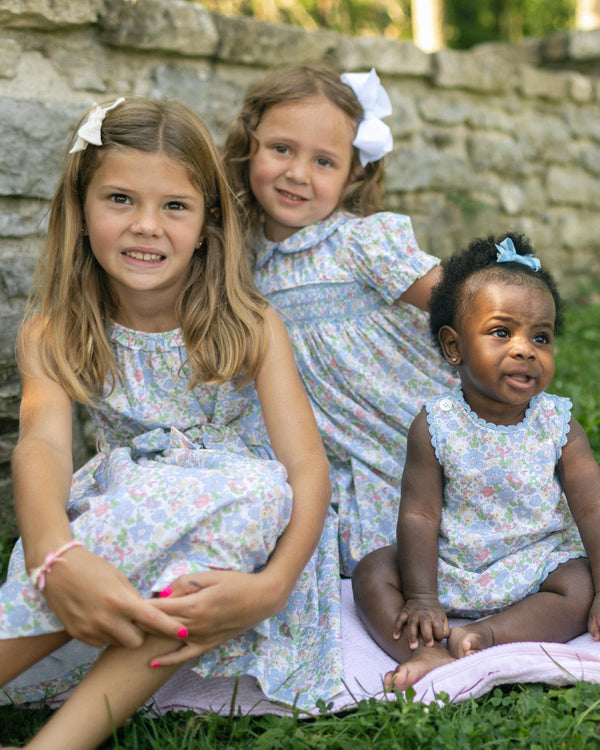 Lyndal Sleeveless Ruffle Dress- Cheekwood Floral