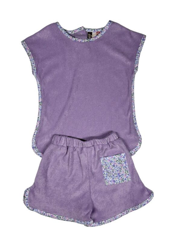 Luna Terry Short Set- Purple