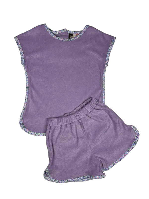 Luna Terry Short Set- Purple