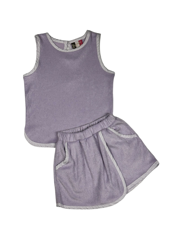 Clara Terry Skort Set- Lavender