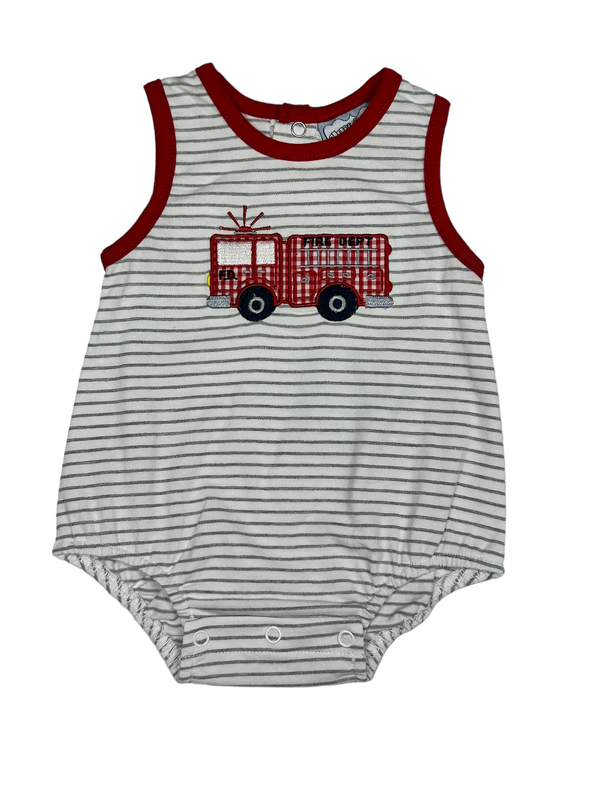 Firetruck Applique Bubble