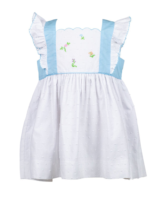 Posy White Swiss Pinafore