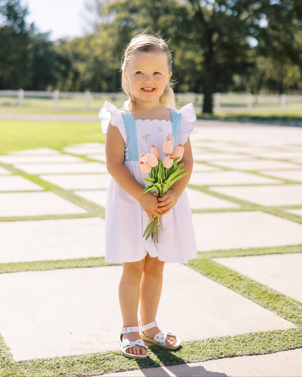 Posy White Swiss Pinafore