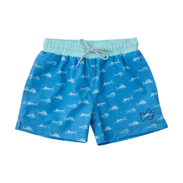 Boogie Board Swim Trunk- Marina Fish Print