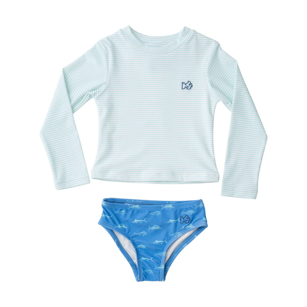 Reef Rash guard Swim Set- Waterspout Stripe