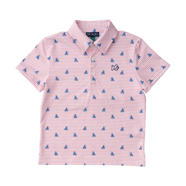 Pro Performance Polo- Fishing Boat Print