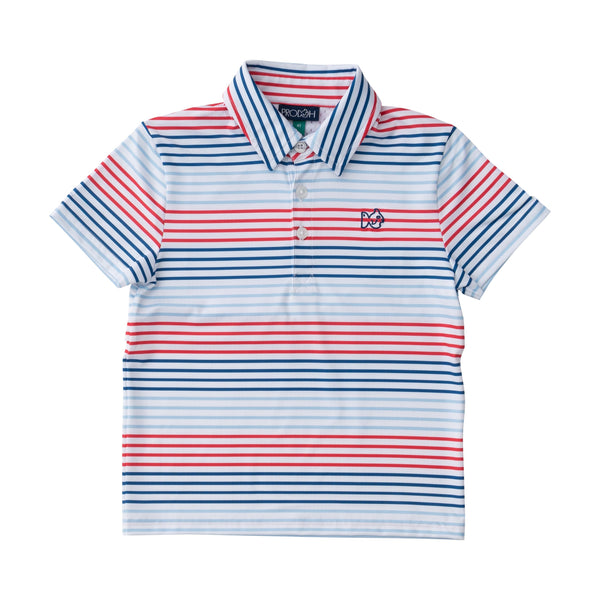 Pro Performance Polo- Americana Stripe