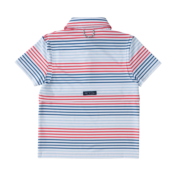 Pro Performance Polo- Americana Stripe