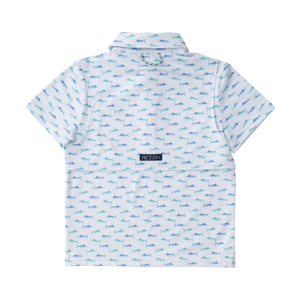 Pro Performance Polo- Fish Print