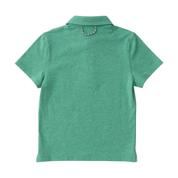 Too Cool for School Heathered Polo- Green Spruce