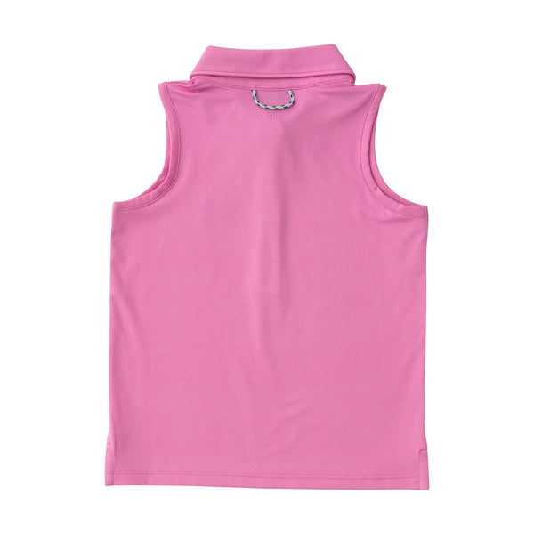 Sleeveless Pro Performance Polo- Fuchsia Pink