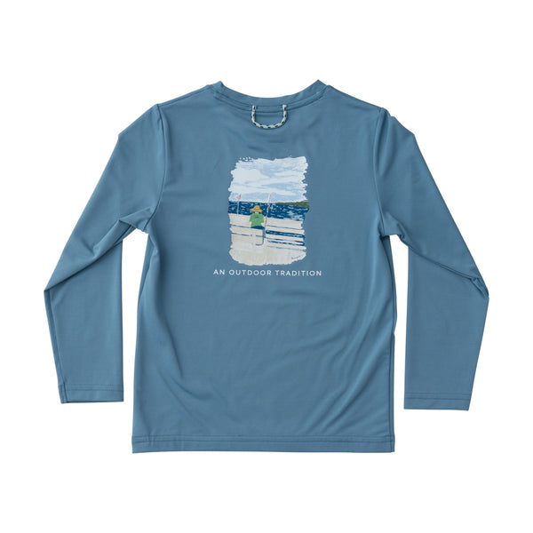 Pro Performance Fishing T-shirt- Provincial Blue