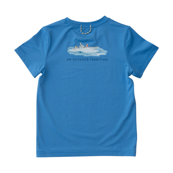 Pro Performance Fishing T-Shirt- Boat/Marina Blue