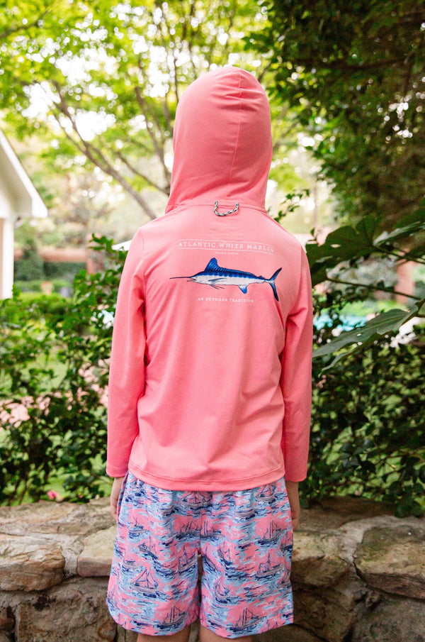 Pro Performance Hoodie T-shirt- Flamingo Pink