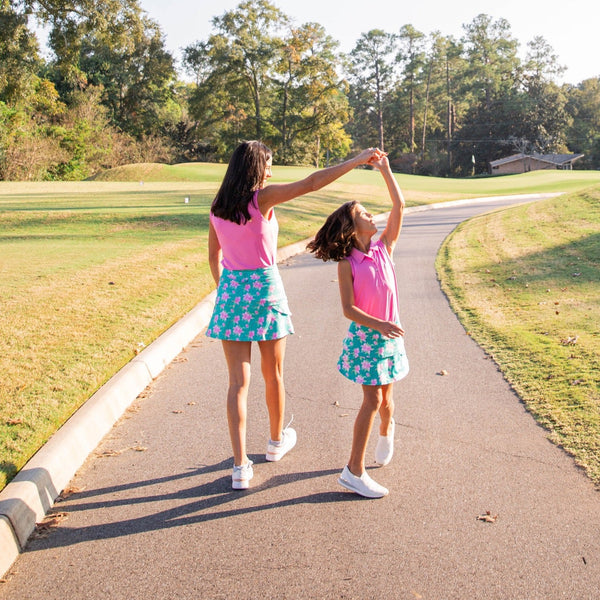 Starboard Swing Skort- Azalea Print