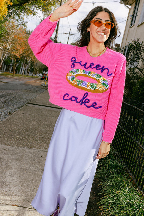 Queen Cake Sweater- Neon Pink (Women's)